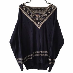 Vintage Ralph Lauren Polo V-Neck Holiday Sweater